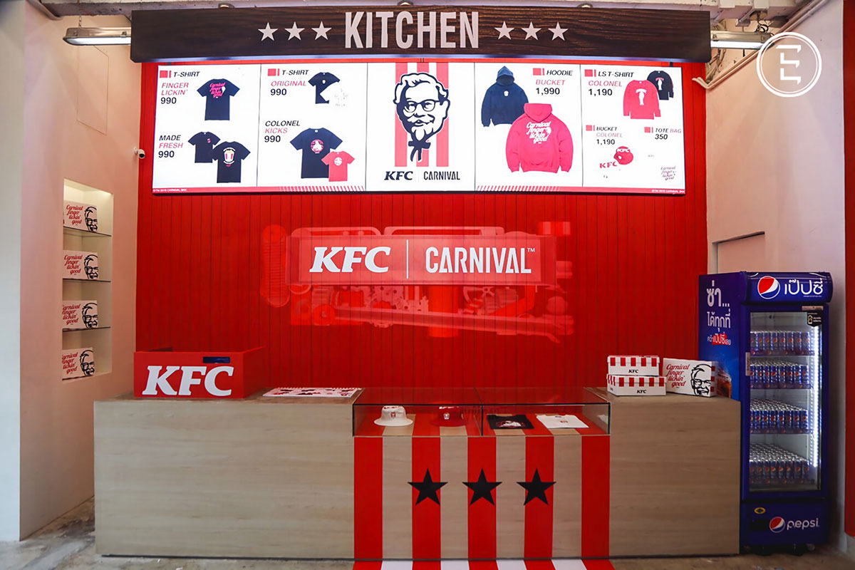 肯德基华丽丽的快闪店策划竟然是联手泰国的知名潮流店铺Carnival 美陈网站 美陈前沿 