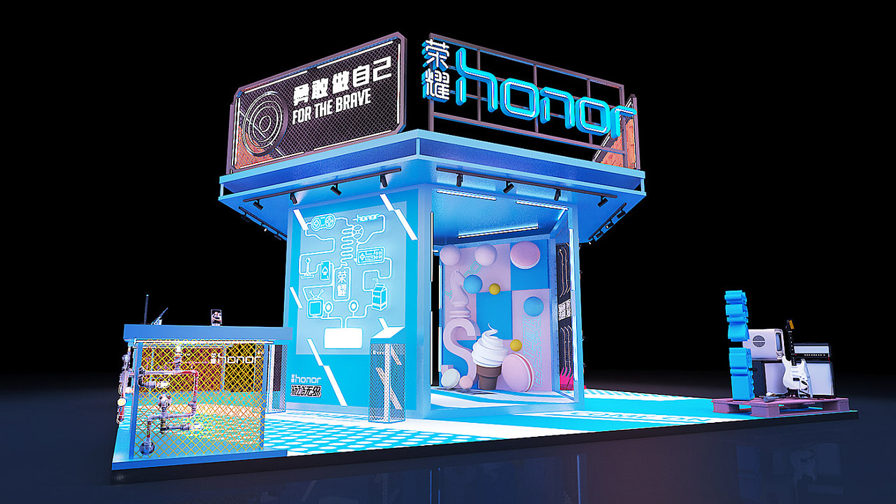 玩酷无界快闪店里的滑板装饰，酷 美陈网站 美陈前沿 