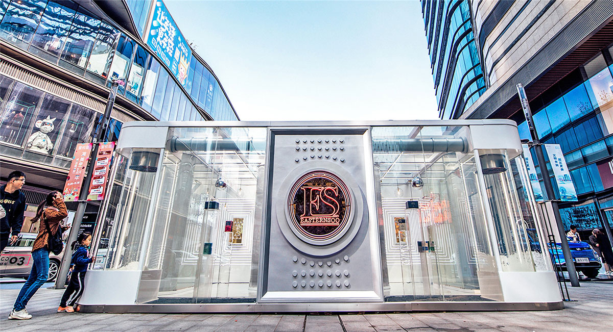 Easternsoo快闪店活动以一个未来感的容器体现了一个生态系统 美陈网站 美陈前沿 