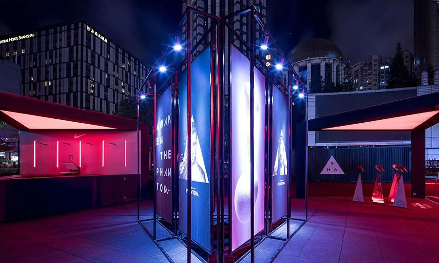 NIKE耐克幻影快闪店活动策划的“暗煞”本色很潮酷 美陈网站 美陈前沿 