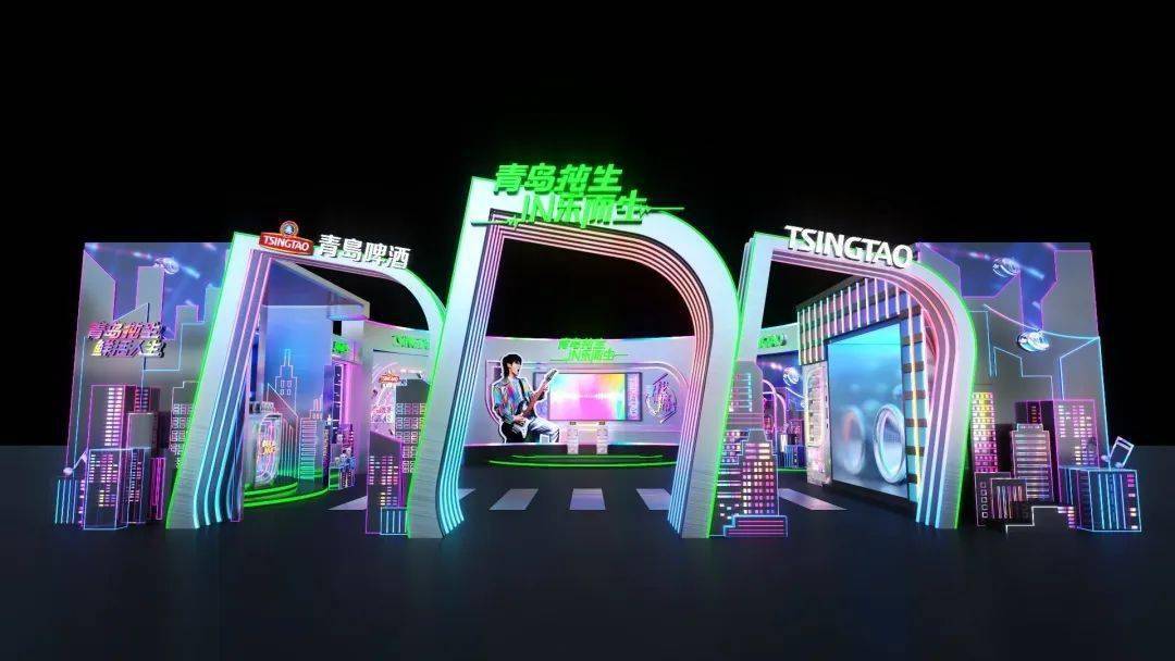 青岛纯生IN乐而生快闪店活动策划的IN乐盒子设计极具酷炫feel 美陈网站 美陈前沿 