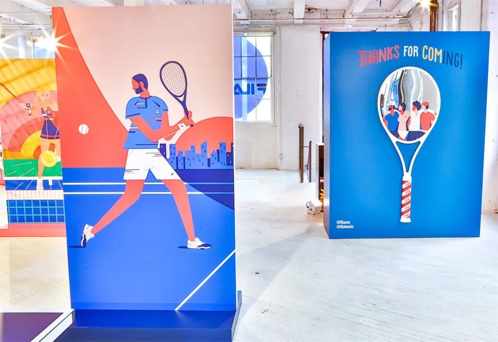 斐乐这场彩色网球快闪式体验活动策划了超彩色的互动世界 美陈网站 美陈前沿 