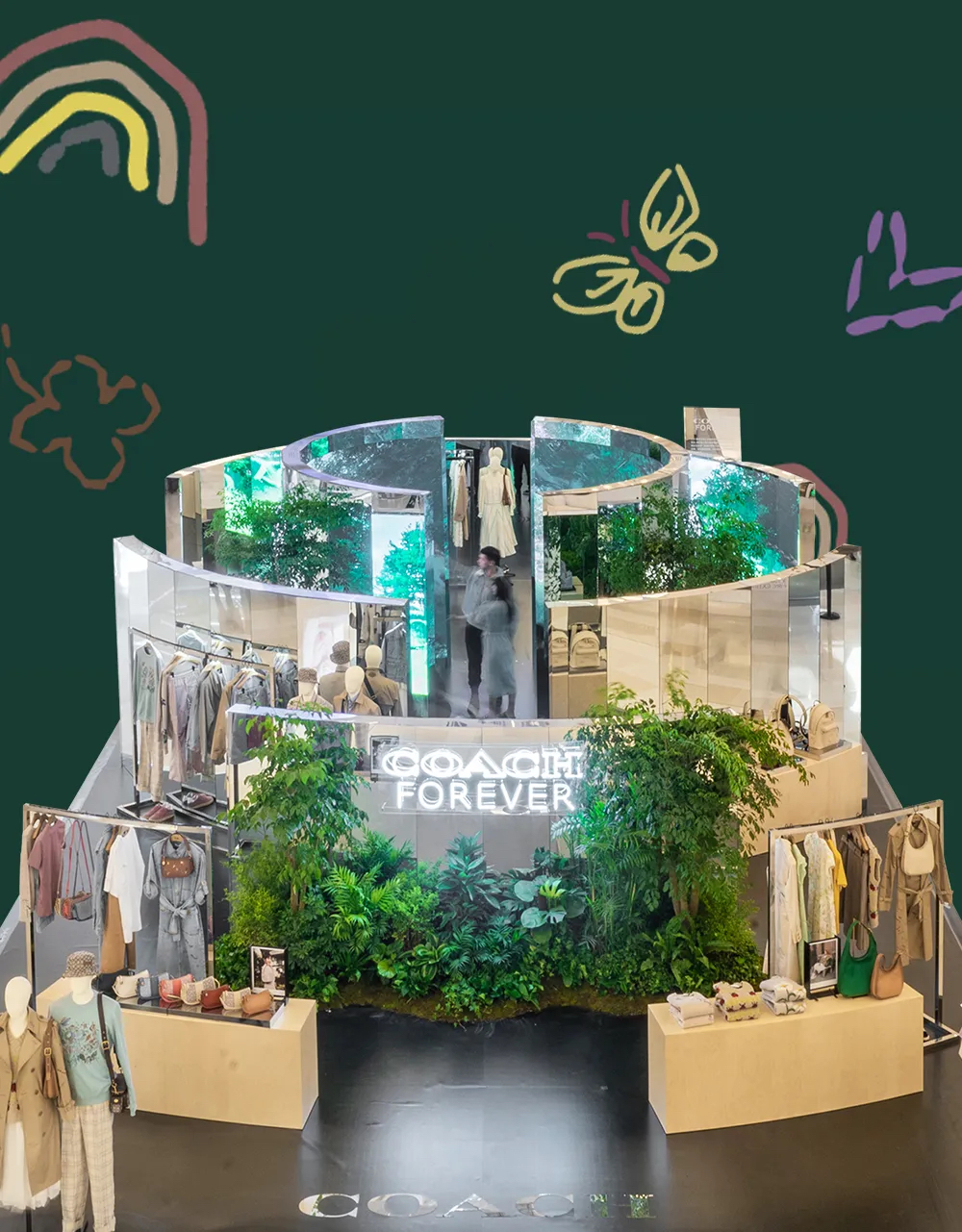 Coach Forever森林秘境快闪店活动策划焕发出春日的灵动气息 美陈网站 美陈前沿 