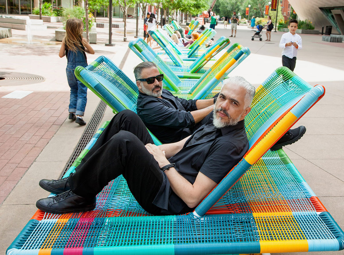 丹佛艺术博物馆对面的这个互动美陈设计，居然还能敲击出属于自己的个性化声音 美陈网站 美陈前沿 