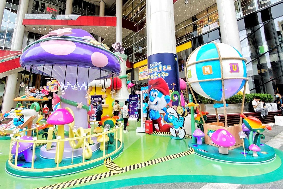 蓝精灵主题嘉年华活动开启游园互动活动，策划的6大打卡展区好吸睛 美陈网站 美陈前沿 