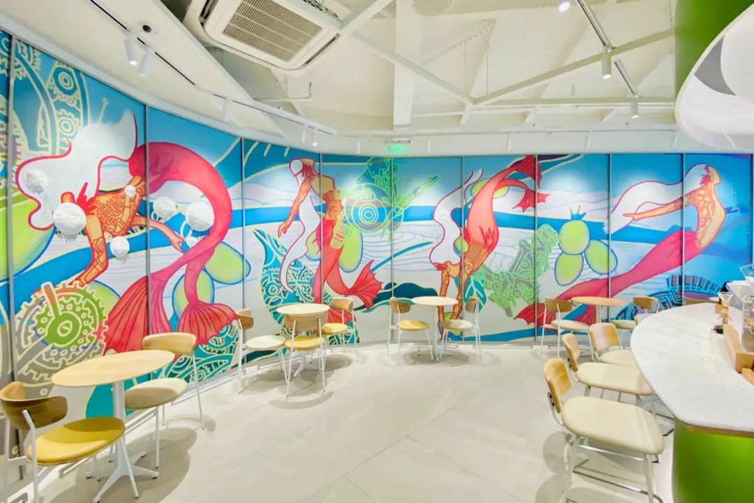 星巴克美人鱼艺术主题展览活动装置的茶云很萌萌哒 美陈网站 美陈前沿 