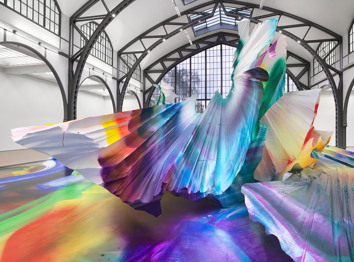 A Prismatic Installation with Giant, Abstract Forms Sweeps Across a Berlin Museum | Colossal 美陈网站 美陈前沿 