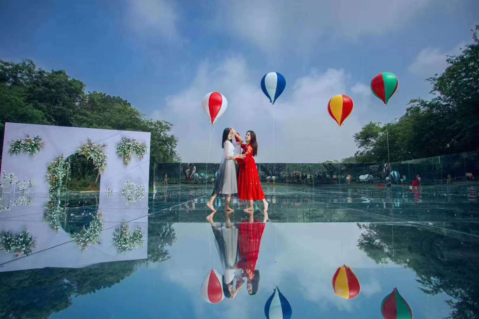 天空之境唯美-高透+高清+抗氧化-立体玻璃互动道具租赁
