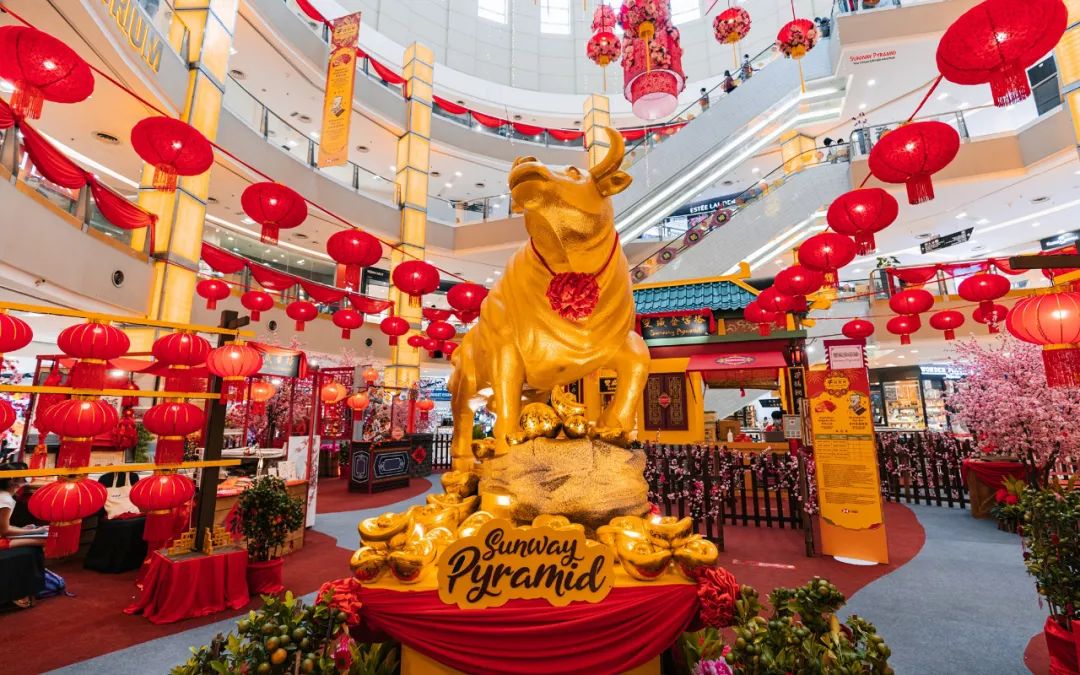 马来西亚Sunway Pyramid春节商场美陈设计