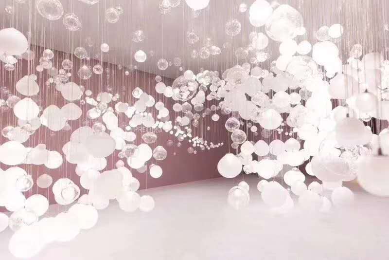 全新推出网红呼吸之光出租创意打卡道具吹气泡泡灯租赁