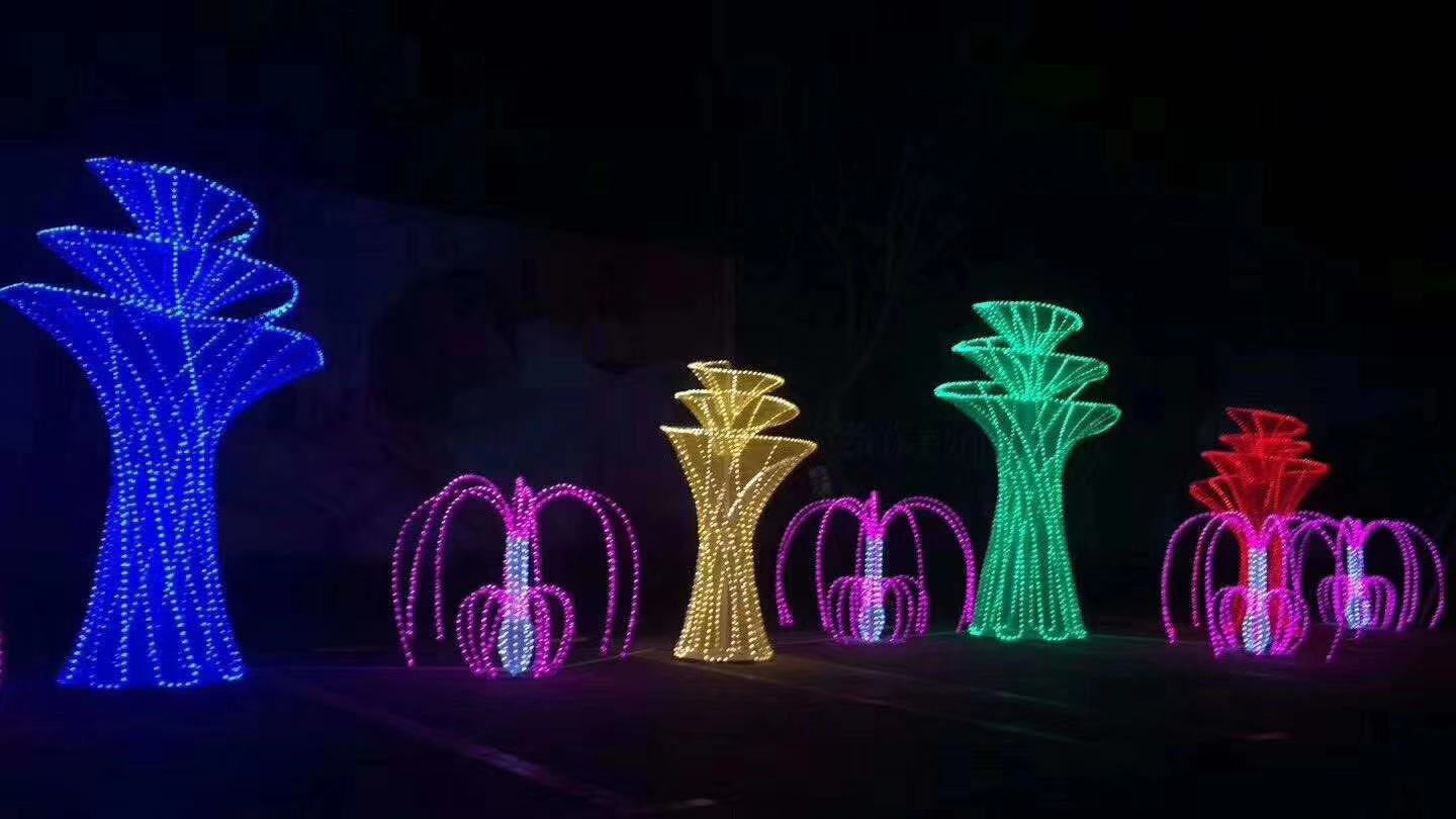 LED光雕造型设计 梦幻灯光节 夜游人气活动