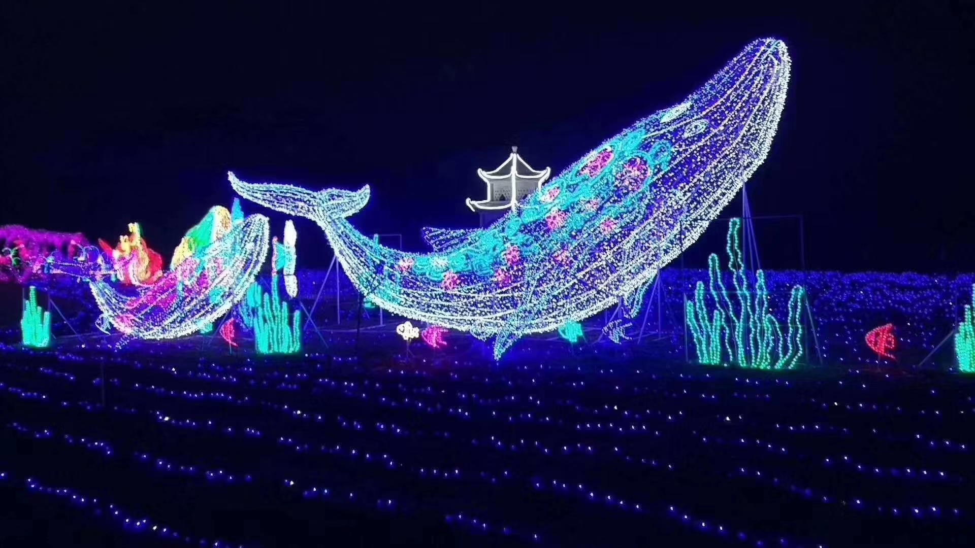 LED光雕造型设计 梦幻灯光节 夜游人气活动