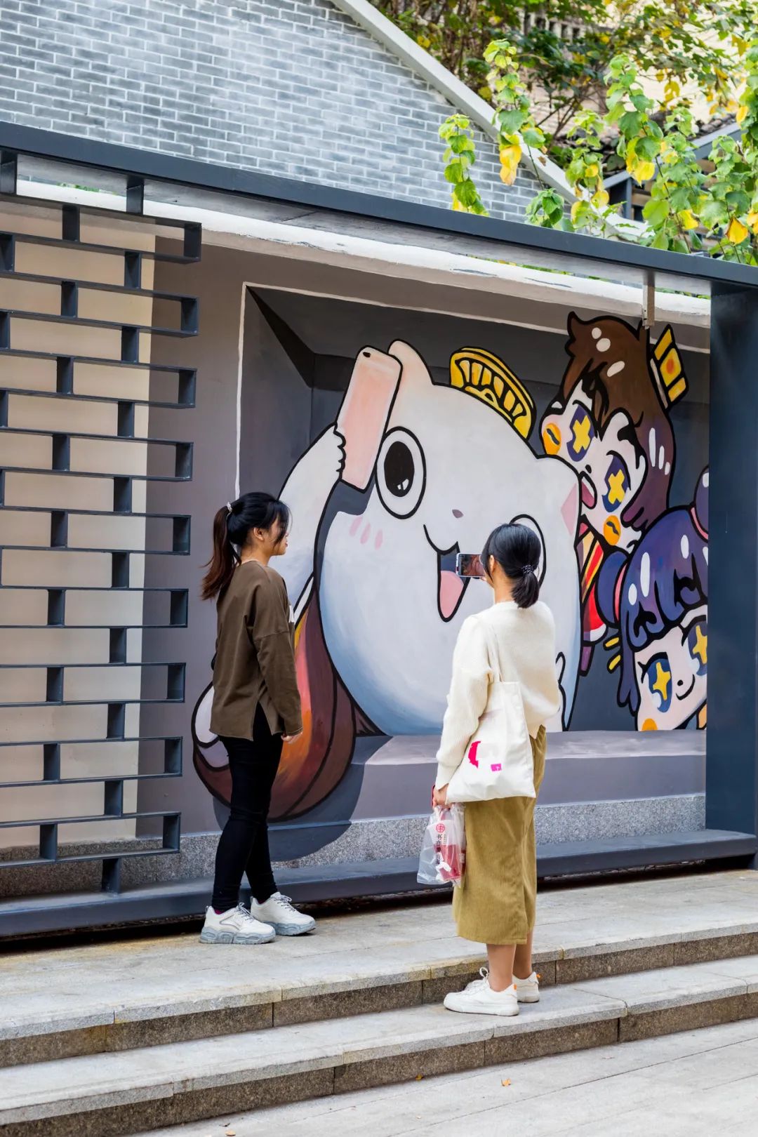 广州北京路“3D艺术涂鸦墙”