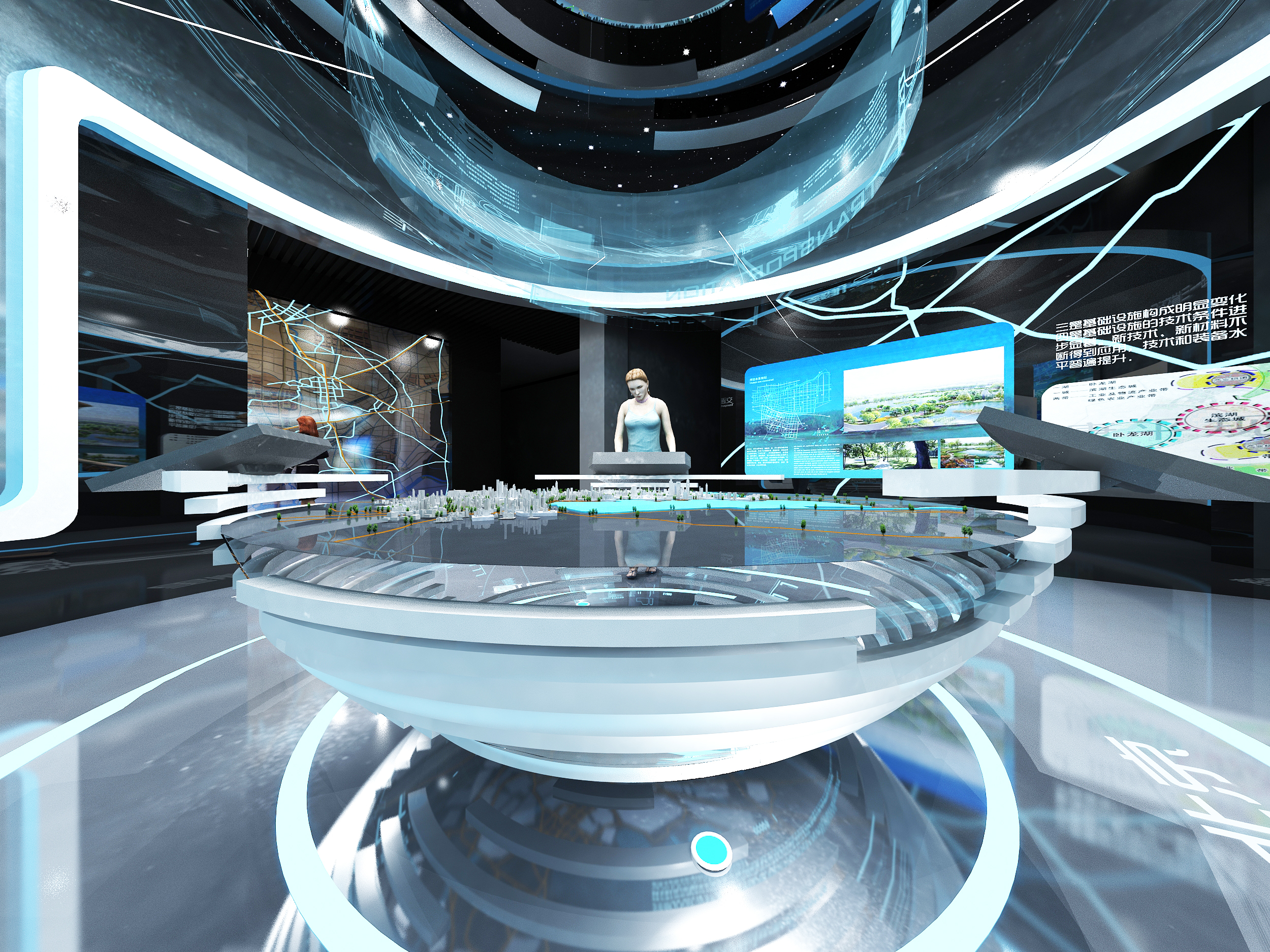 3D设计效果图▪展会概念式科技展厅