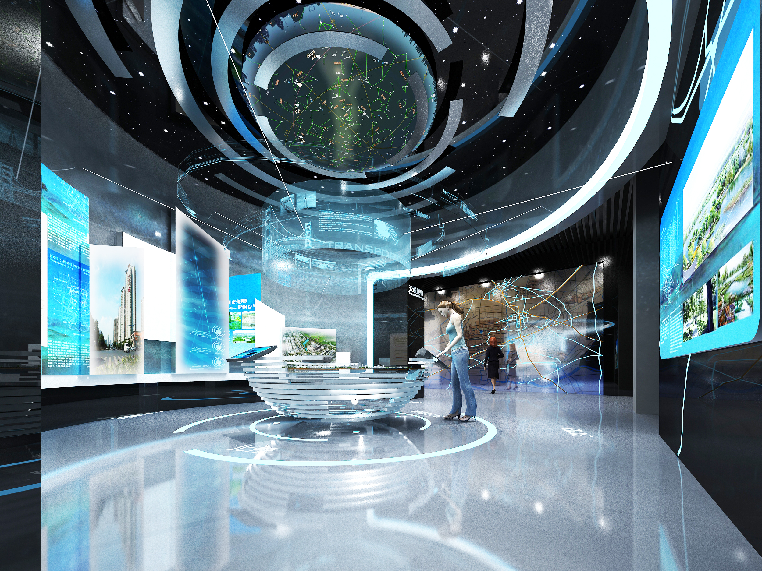 3D设计效果图▪展会概念式科技展厅