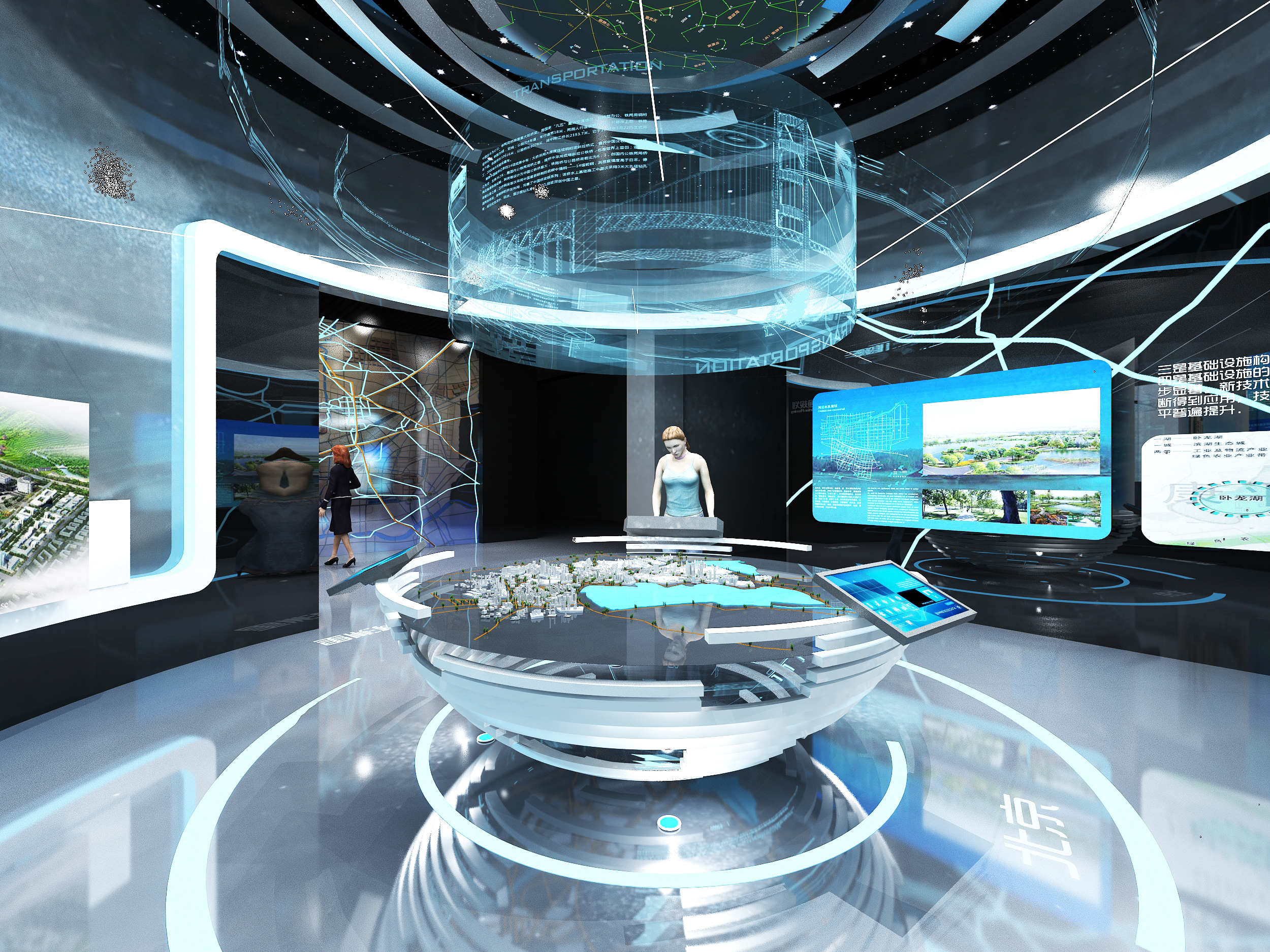 3D设计效果图▪展会概念式科技展厅