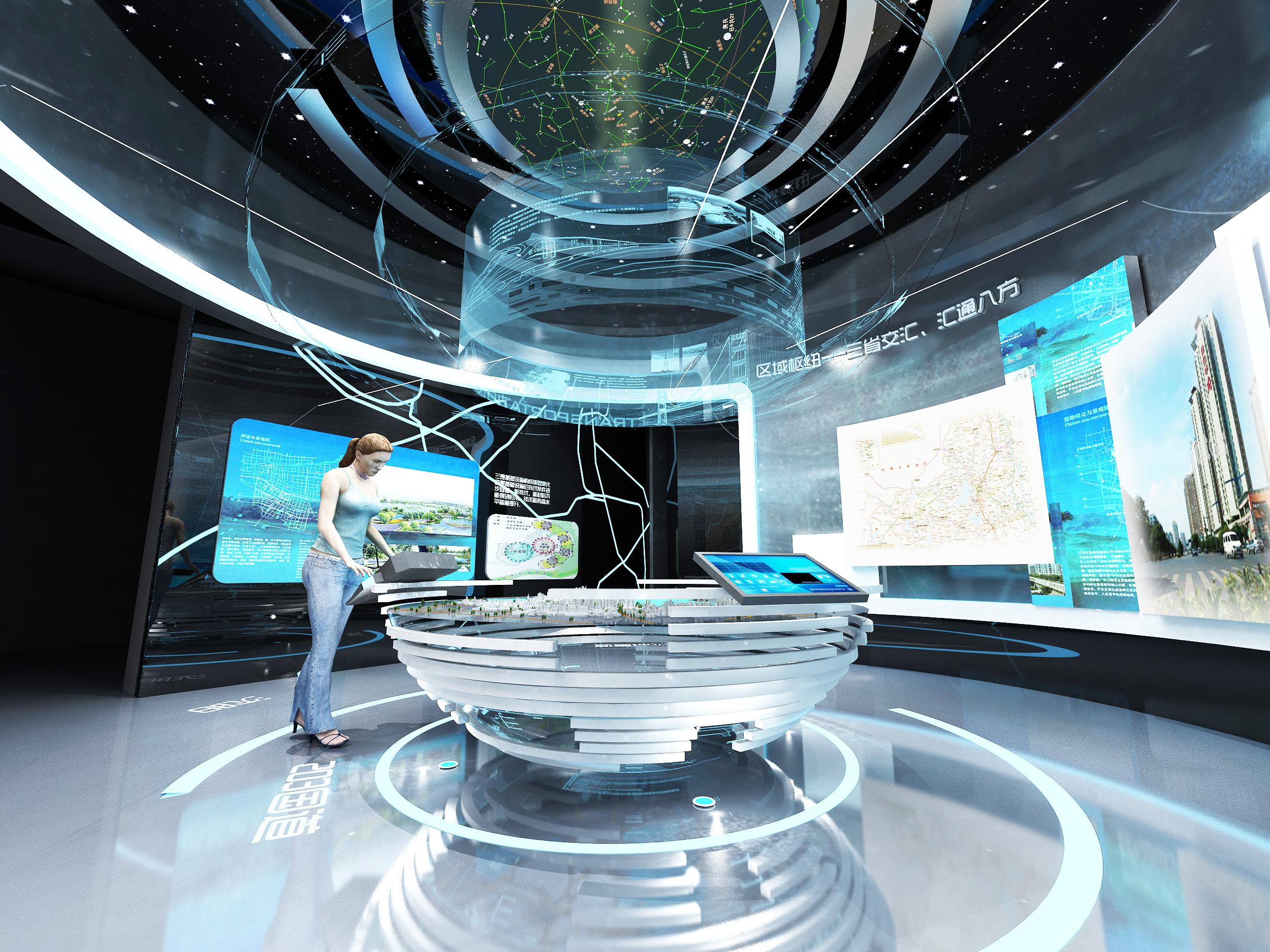 3D设计效果图▪展会概念式科技展厅