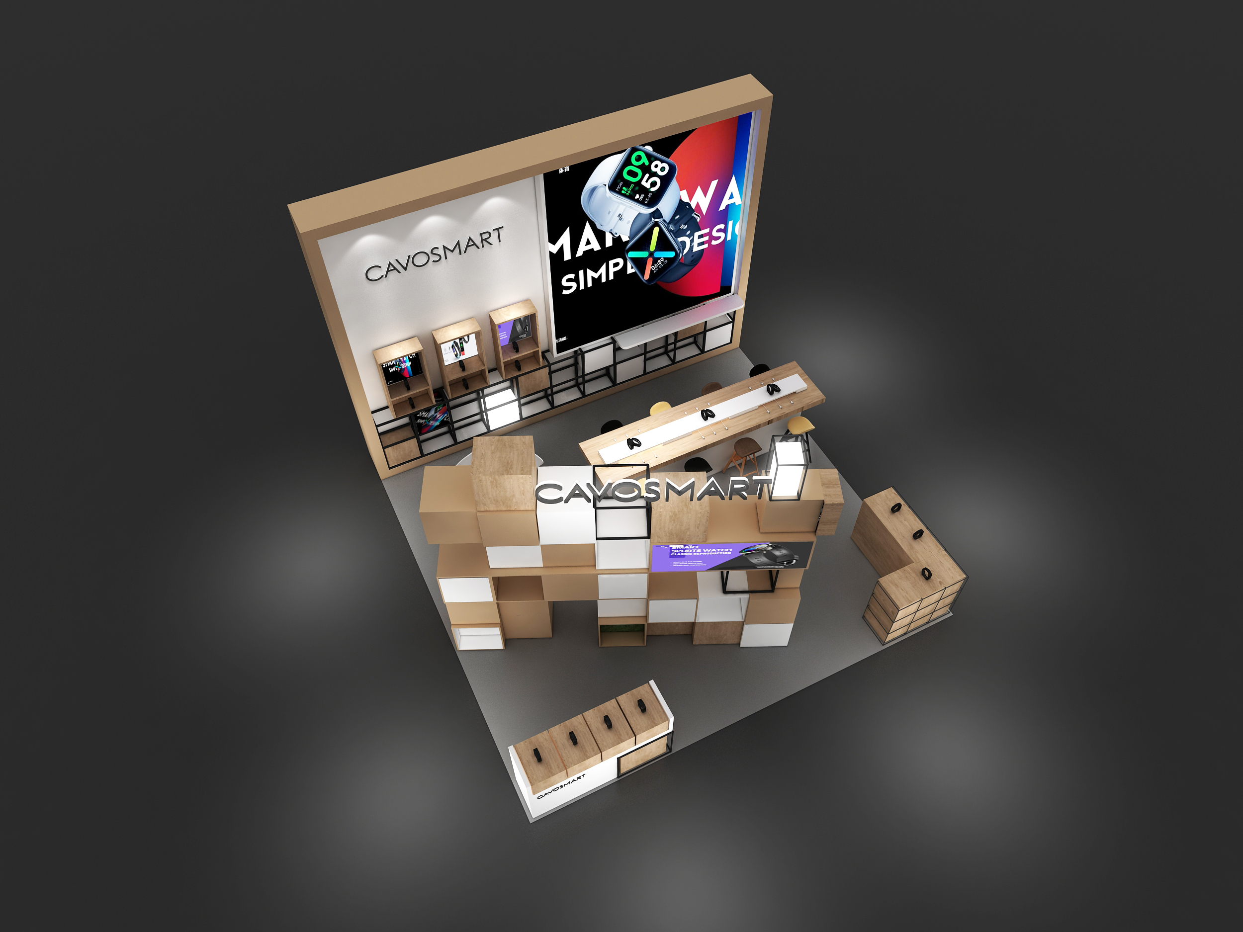 3D效果图▪手环手表展会设计