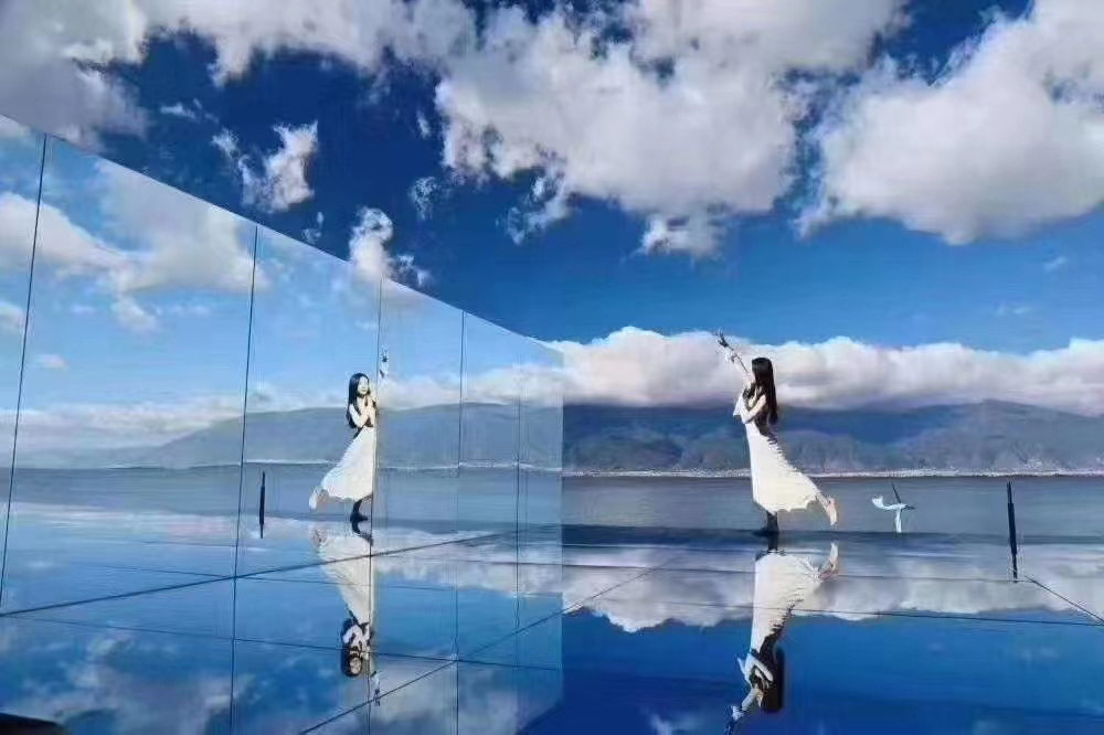 天空之境唯美-高透+高清+抗氧化-立体玻璃互动道具租赁
