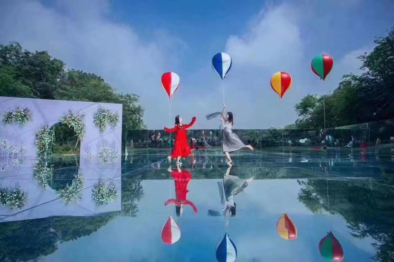 天空之境唯美-高透+高清+抗氧化-立体玻璃互动道具租赁