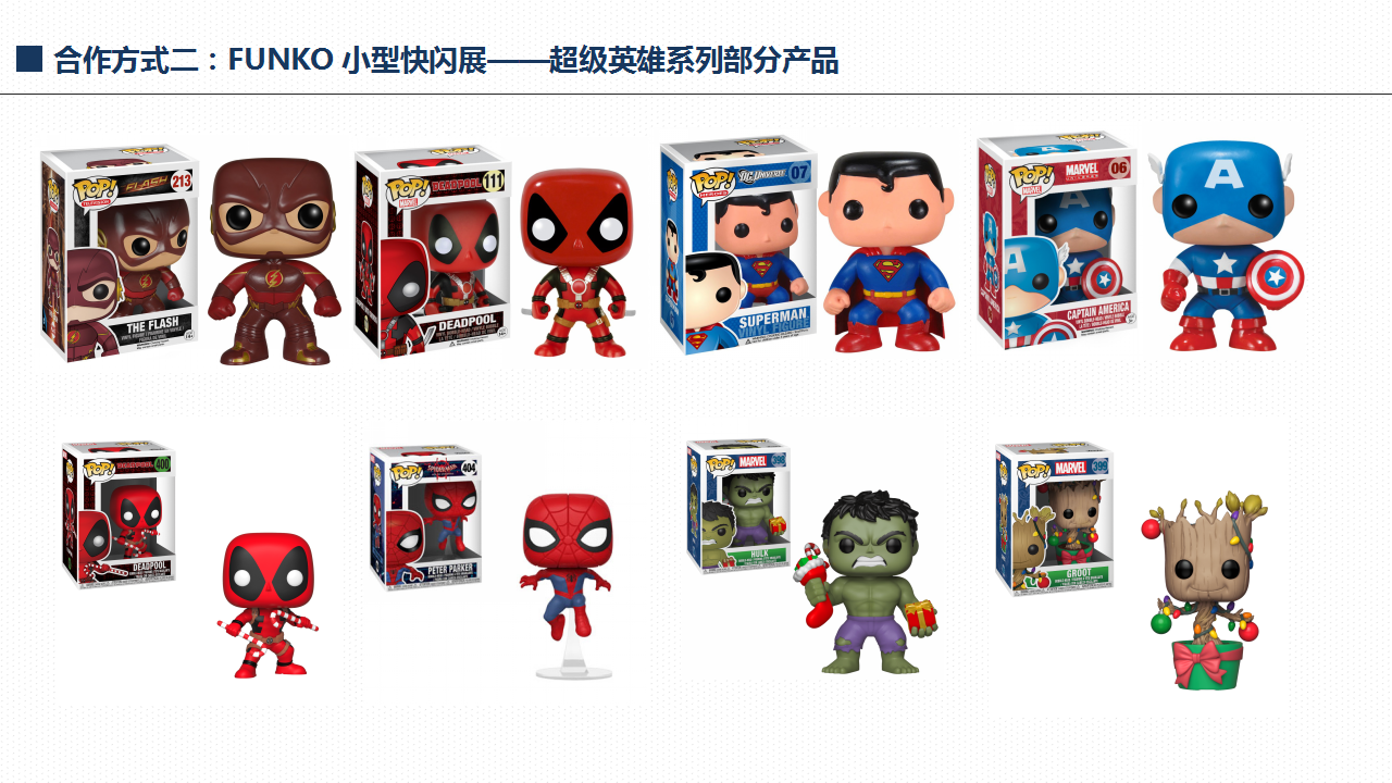 FUNKO小型快闪店展-超级英雄系列-美陈开启返利模式另有1000+IP组合可以选