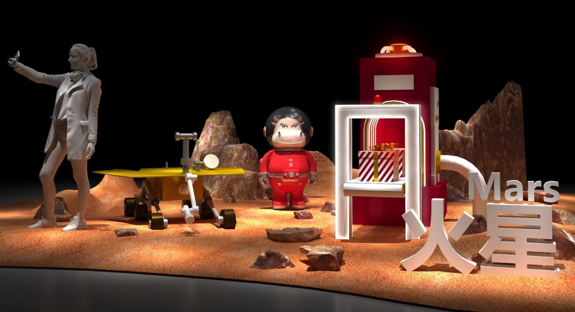 正版授权星际幻想宇航员中国牛IP展