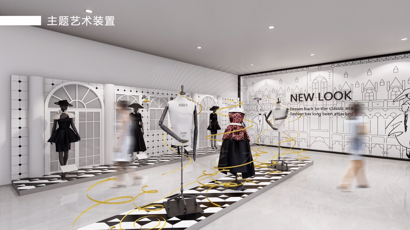 1950年new look主题时尚艺术展魅影新风潮