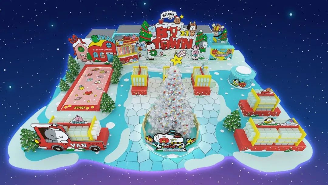 圣诞节商场美陈设计活动策划的卡通IP展更有趣更纯真治愈