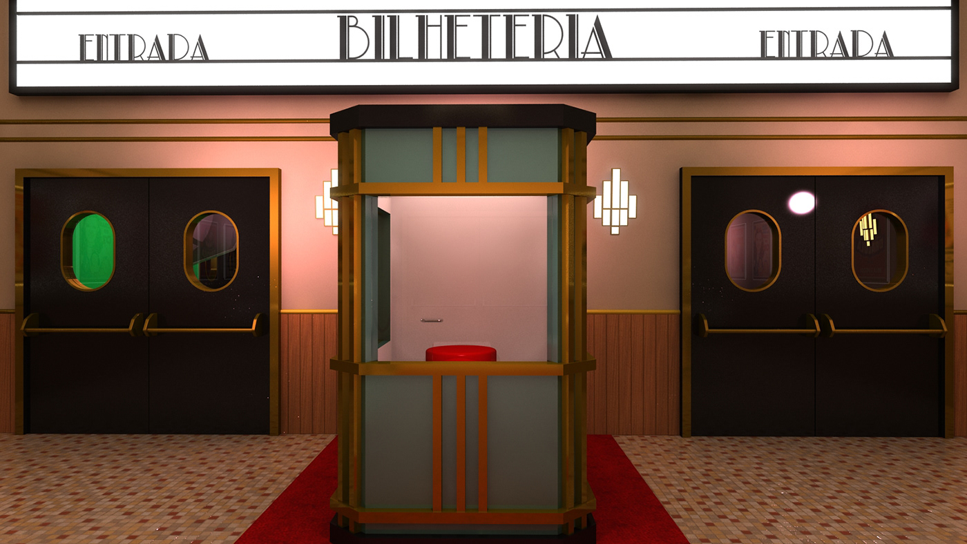 这个电影院快闪设计有点复古的范哦