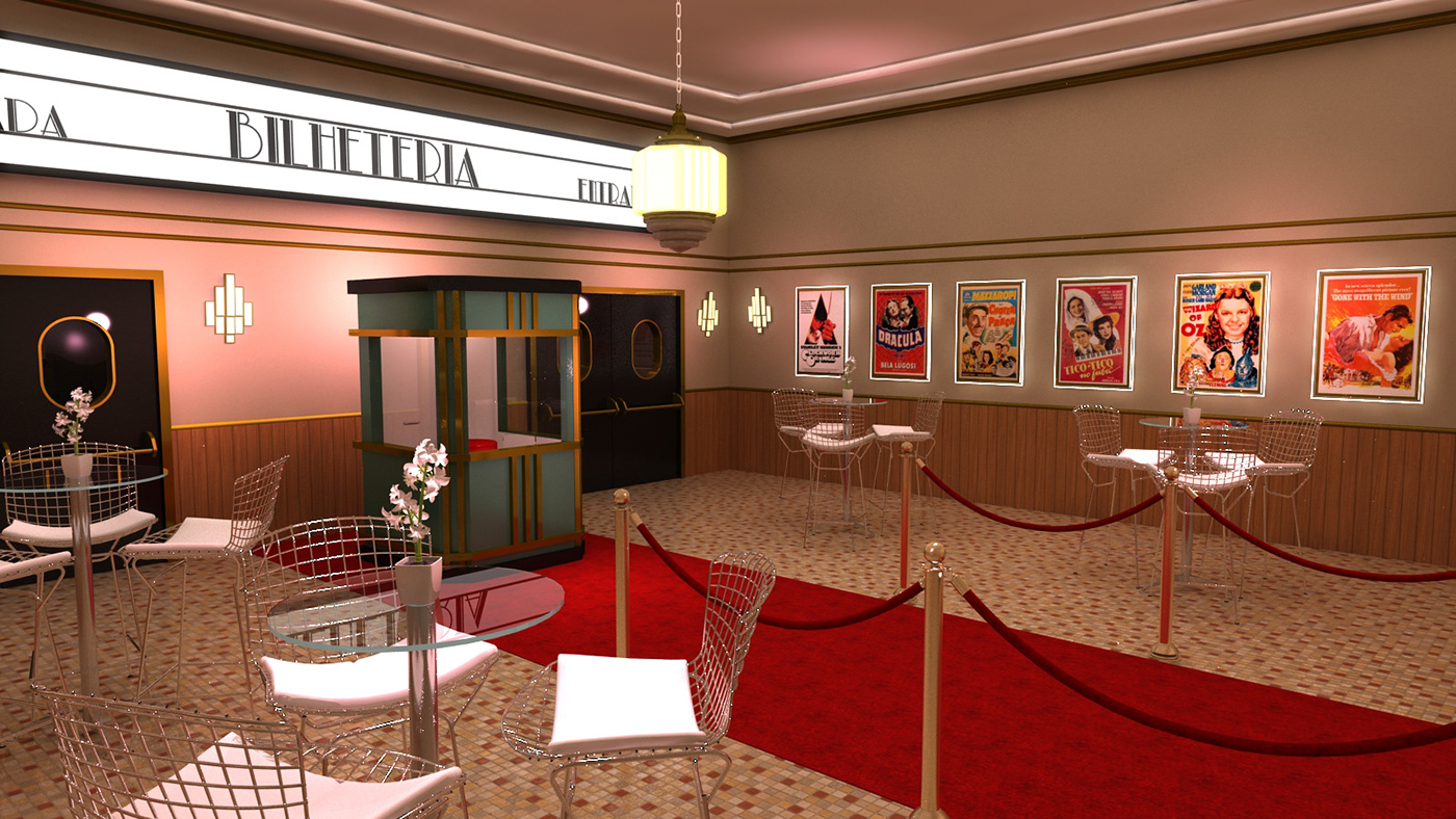 这个电影院快闪设计有点复古的范哦