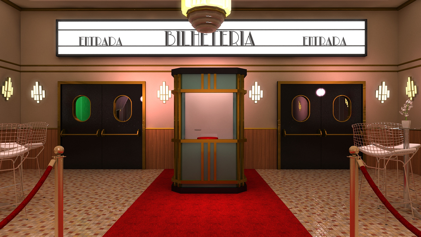 这个电影院快闪设计有点复古的范哦