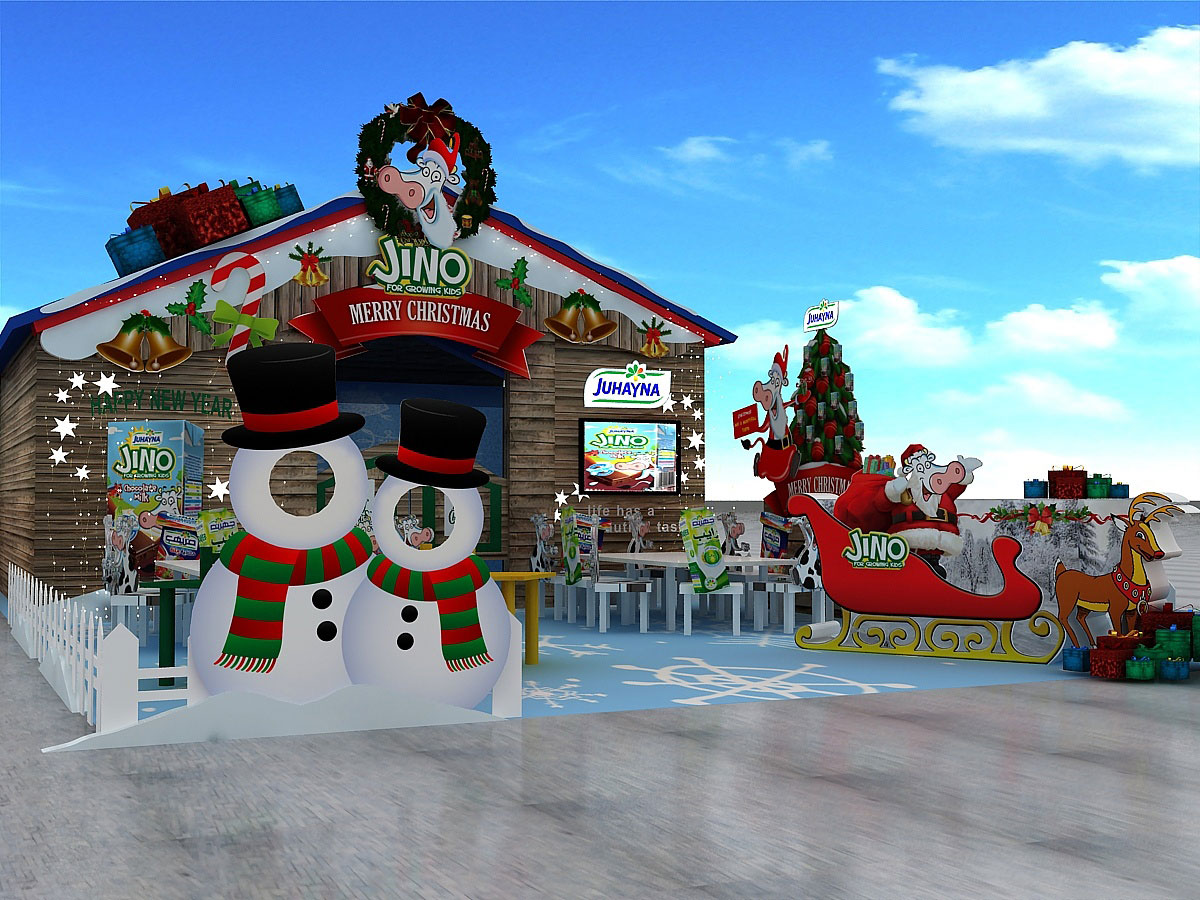 圣诞节快闪店策划的主角瞬间更换成圣诞牛了，有意思！