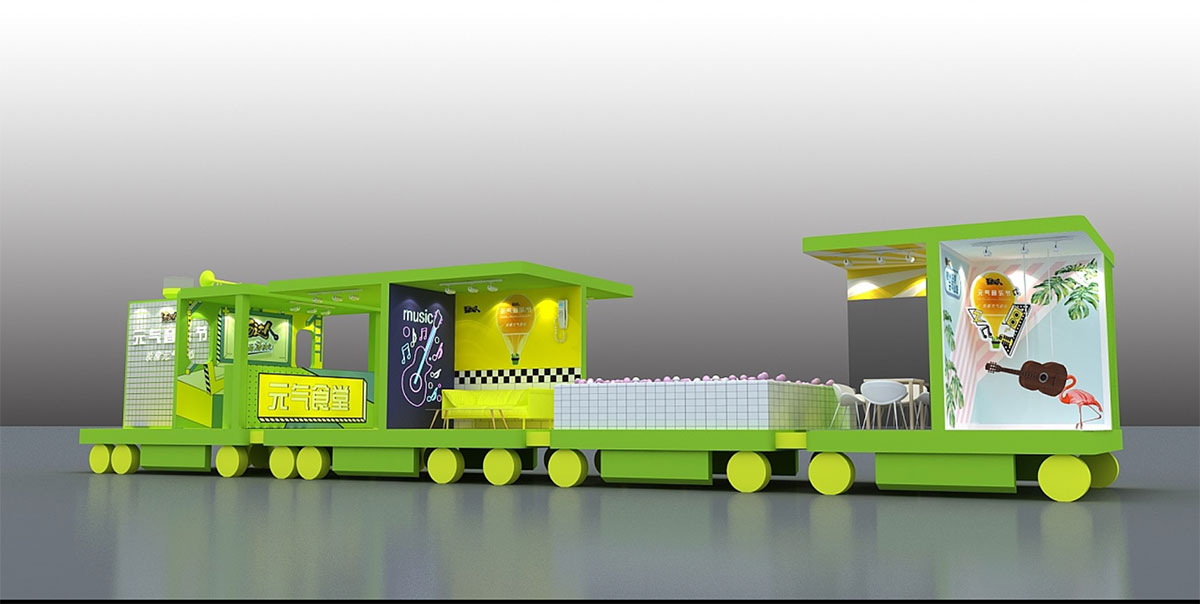 汤达人的快闪店策划成了一辆元气小列车，唤醒元气初心