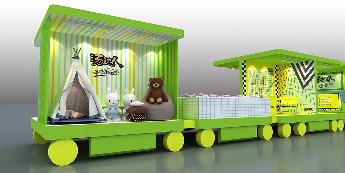 汤达人的快闪店策划成了一辆元气小列车,唤醒元气初心