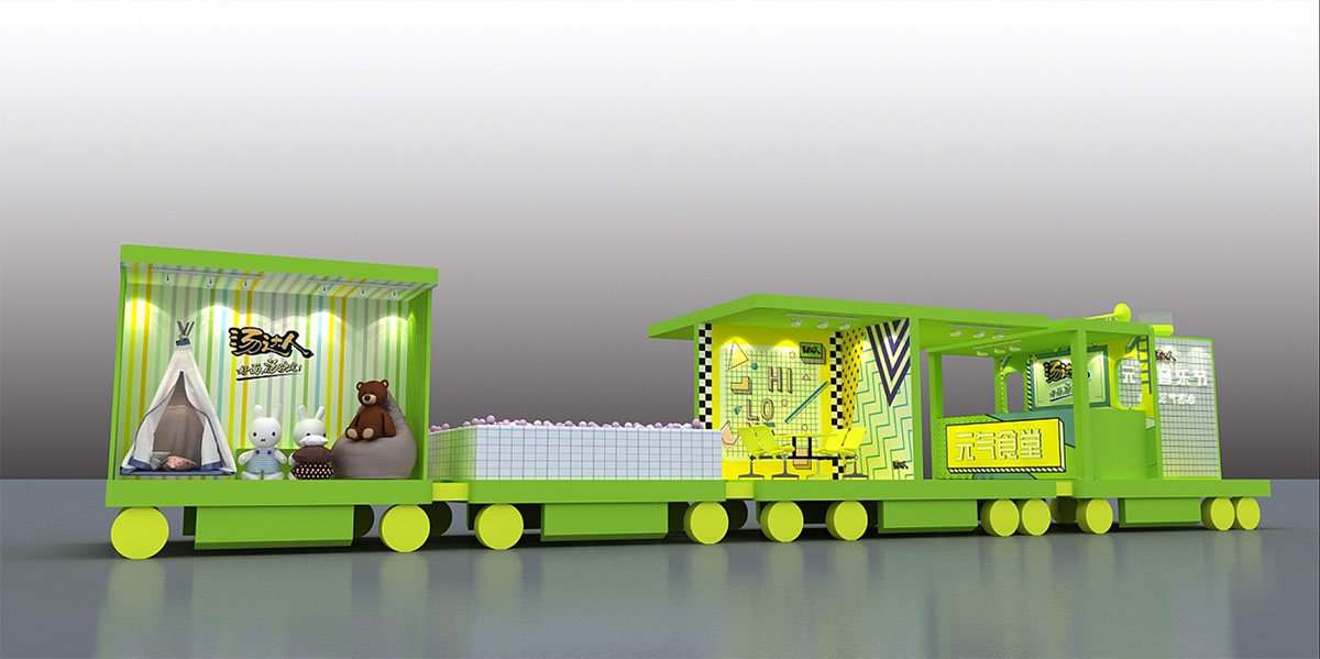 汤达人的快闪店策划成了一辆元气小列车,唤醒元气初心