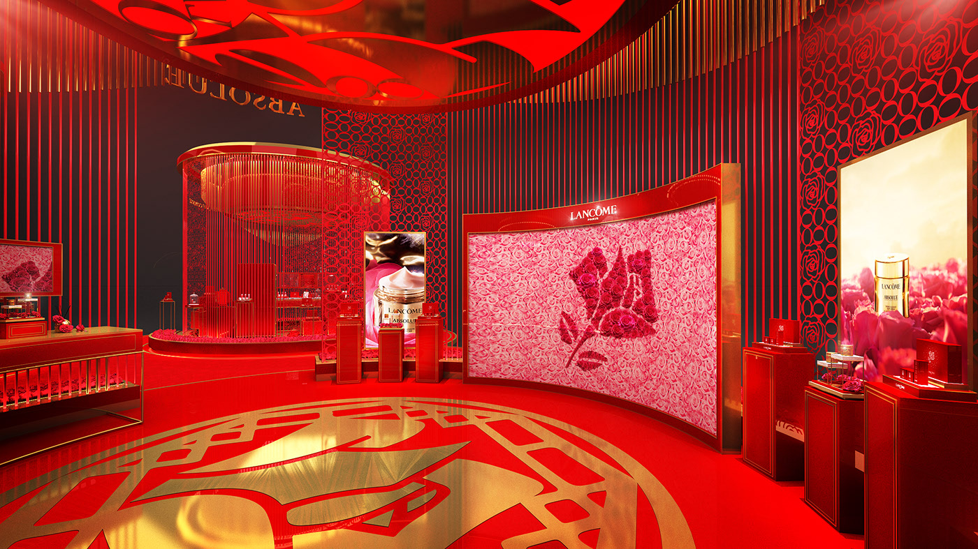 国风来袭,LANCOME 兰蔻2020新春庙会装置展览设计开启潮流