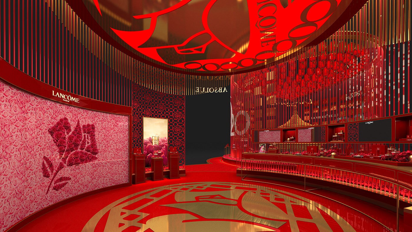 国风来袭,LANCOME 兰蔻2020新春庙会装置展览设计开启潮流