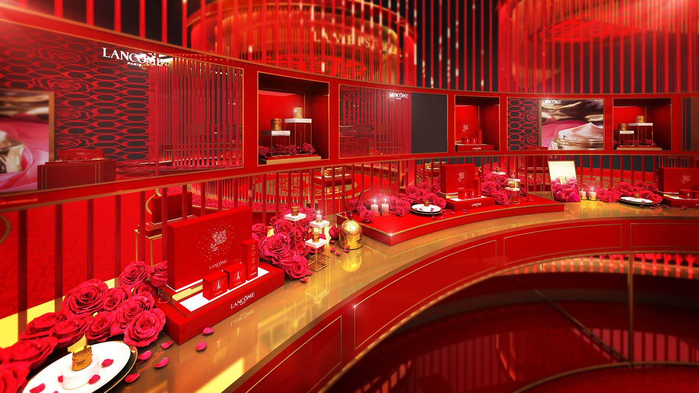国风来袭,LANCOME 兰蔻2020新春庙会装置展览设计开启潮流
