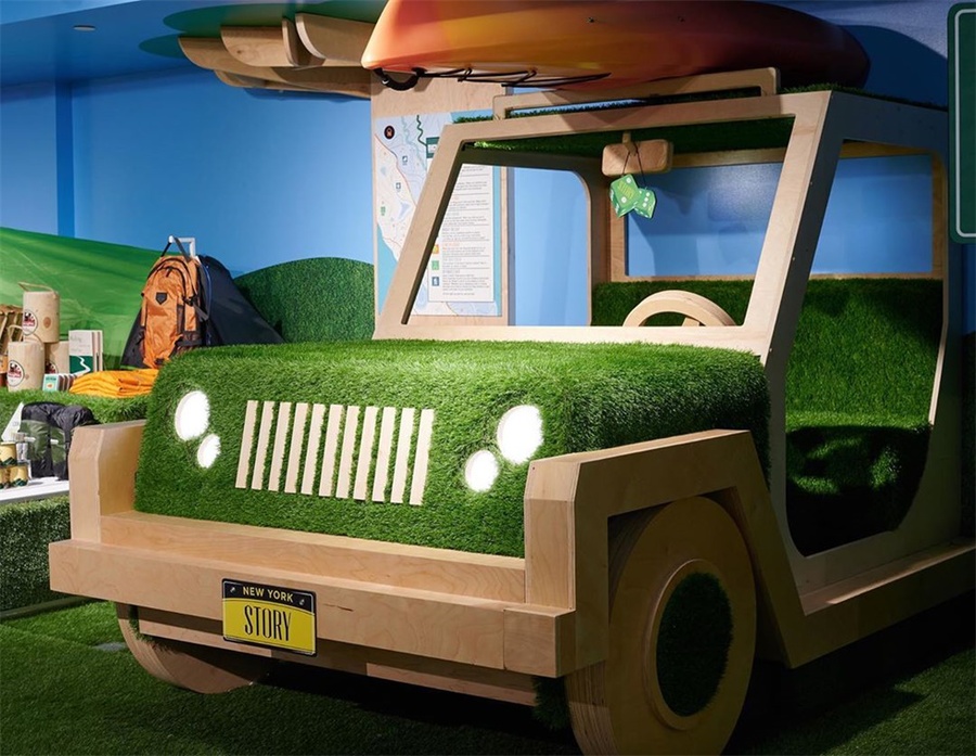 在商场里组织的这次春游快闪店活动太逼真和有趣了，春游就该如此