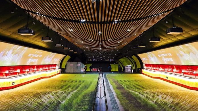 稻梦空间快闪店活动刷新了上海徐家汇地铁通道，世外稻源原来如此