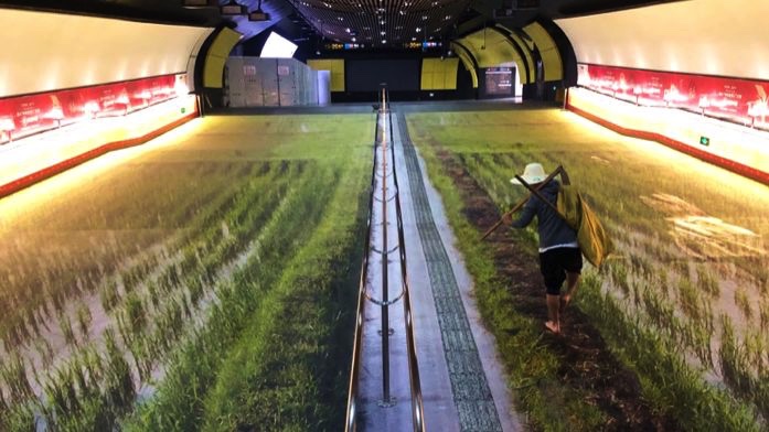 稻梦空间快闪店活动刷新了上海徐家汇地铁通道，世外稻源原来如此