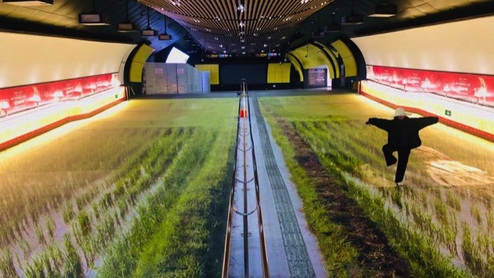 稻梦空间快闪店活动刷新了上海徐家汇地铁通道，世外稻源原来如此