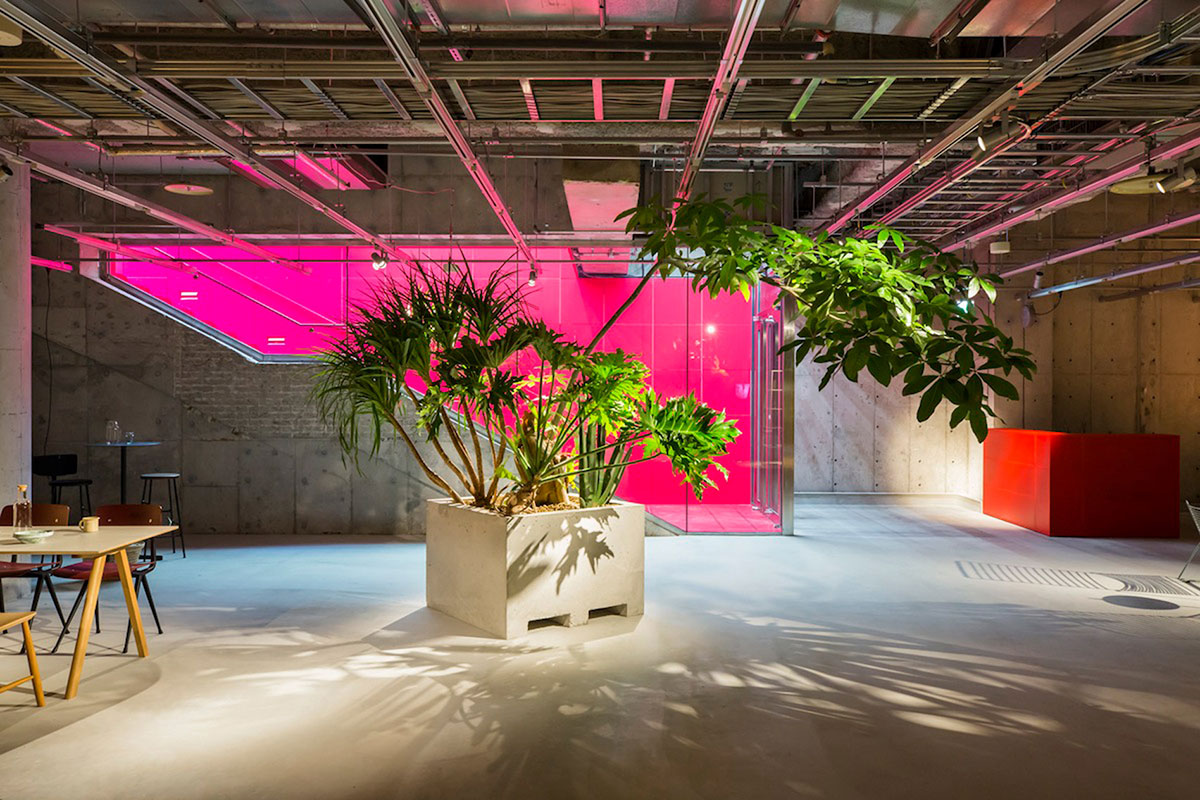 工业风快闪店展览活动的这一抹粉红色打开了地下室的另一个世界