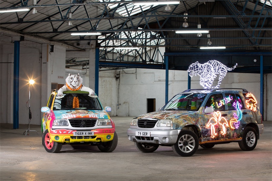 电影线下推广活动策划把「白虎」安到了出租车上了,酷酷酷!