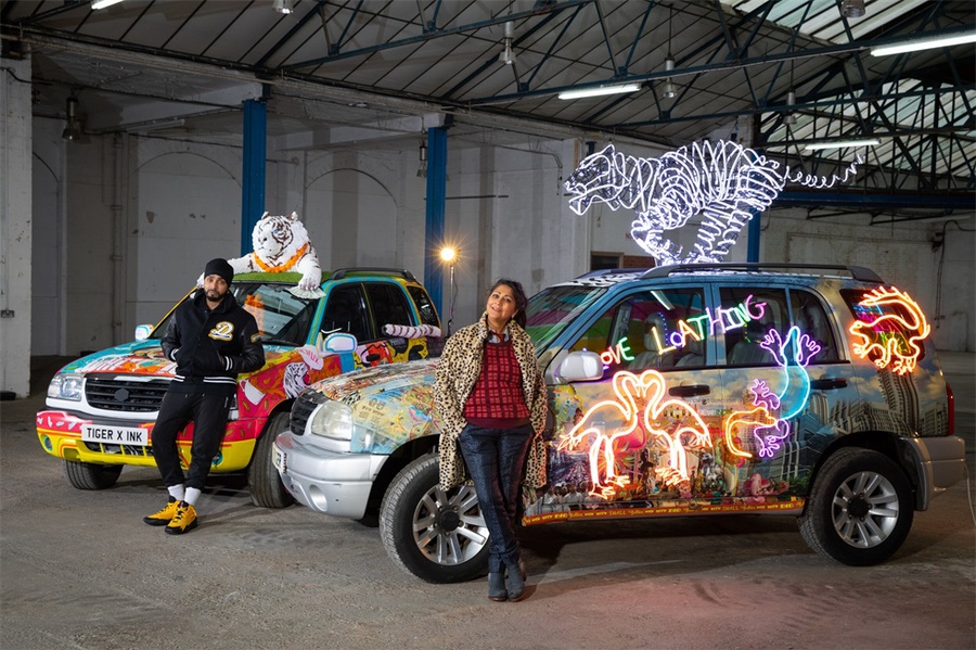 电影线下推广活动策划把「白虎」安到了出租车上了,酷酷酷!