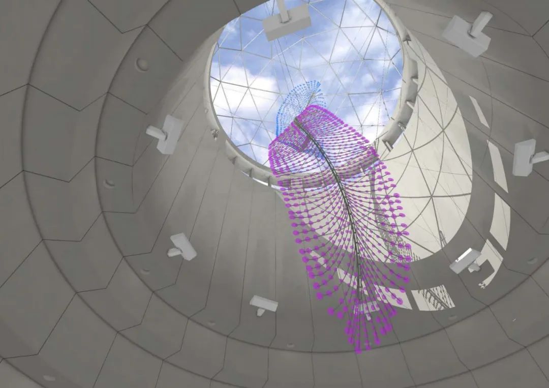 台北捷运站打造的这个艺术展览活动装置已开始翩翩起舞