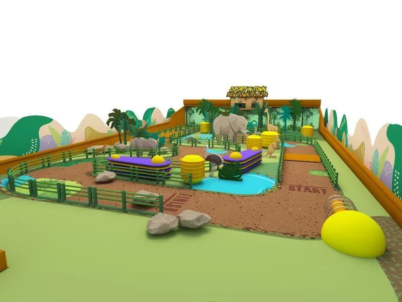 丛林主题美陈展览活动还原了游戏中的经典元素，太好玩了