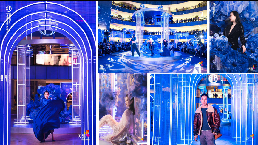 天街的空间艺术展览活动装置摄取古罗马建筑特色，艺术感超强