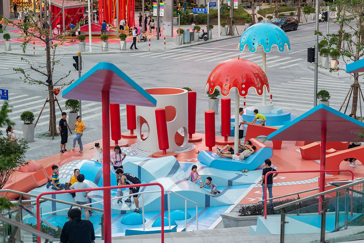 给游客带来更多娱乐和社交互动的商场美陈设计竟这么富有创造性