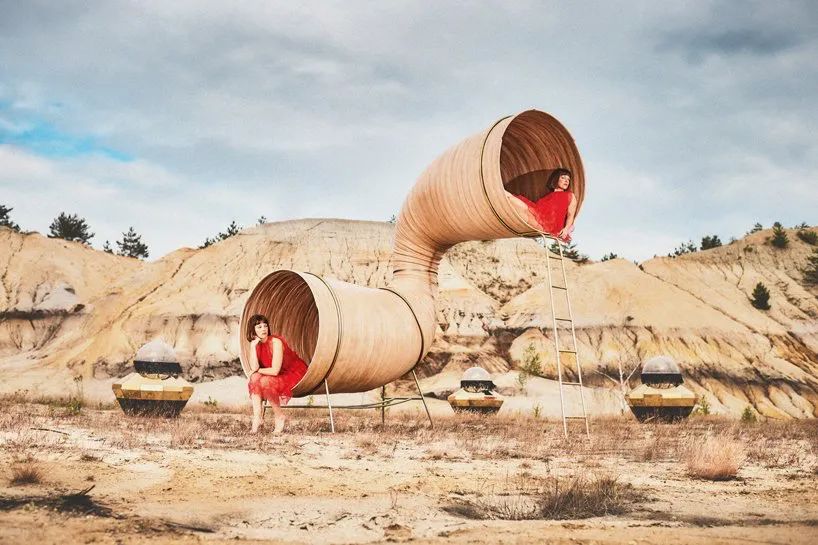 废弃的电缆轴完成逆袭,变身巨型艺术展览活动装置